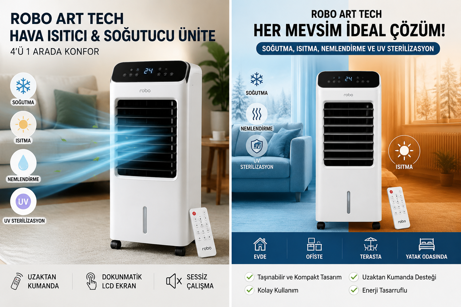 Robo Art Tech Hava Isıtıcı ve Soğutucu İncelemem Gerçek Kullanıcı Deneyimi